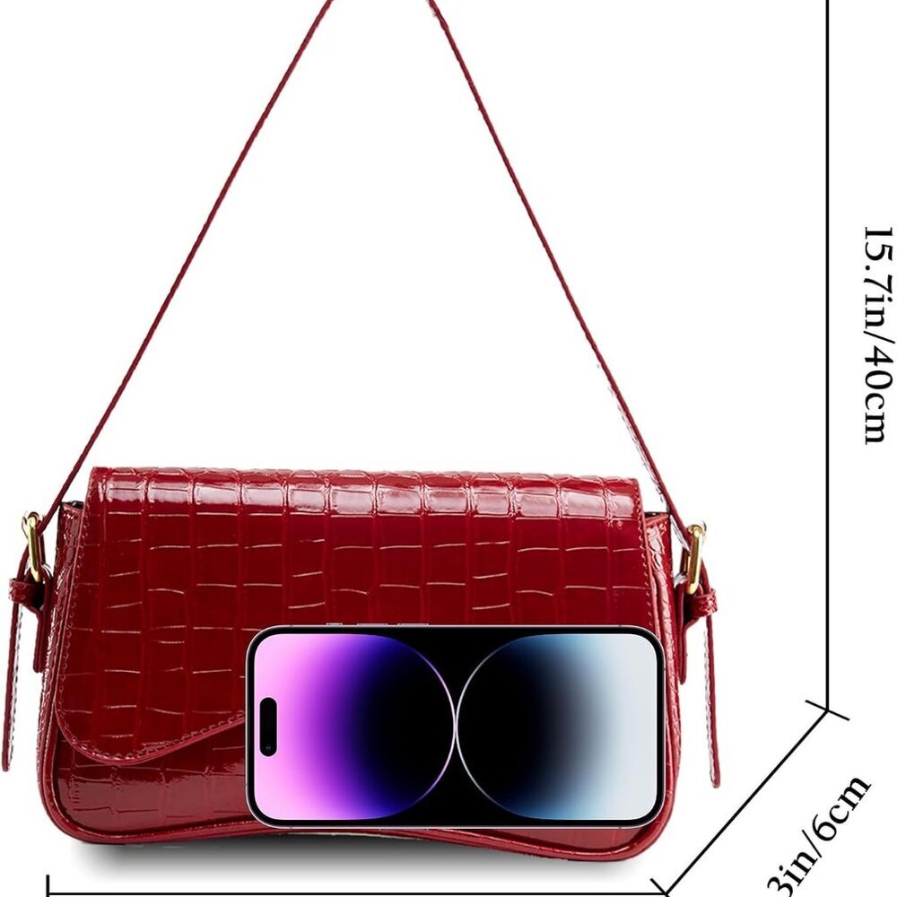 Small Shoulder Bags,Crossbody Purses for Women Vegan Leather Handbag Clutch Hobo - Picture 3 of 5